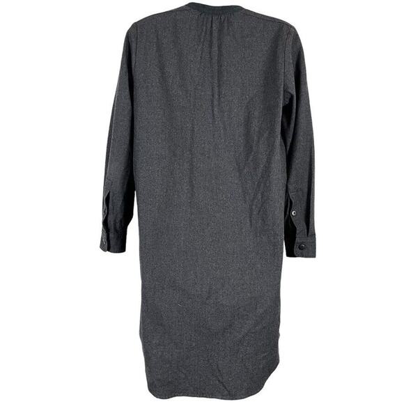 Madwell Womens Charcoal Gray Wool Blend Stretch Shirt Shift Dress sz Small S - Picture 14 of 16